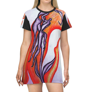 All Over Print T-Shirt Dress