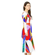 Load image into Gallery viewer, Women's Long Sleeve Dance Dress (AOP)
