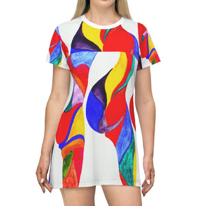 All Over Print T-Shirt Dress