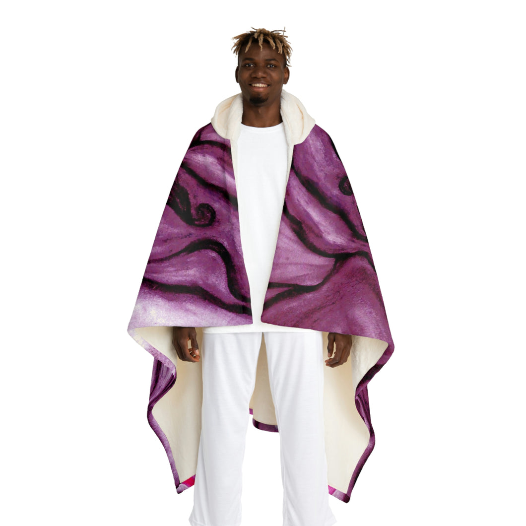 Hooded Sherpa Fleece Blanket