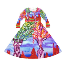 Load image into Gallery viewer, Women's Long Sleeve Dance Dress (AOP)