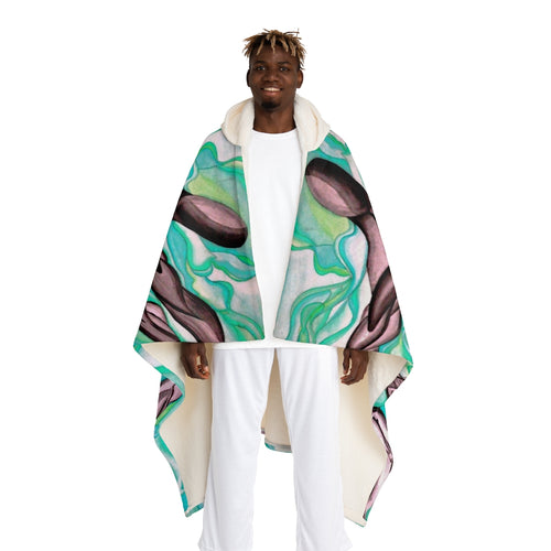 Hooded Sherpa Fleece Blanket