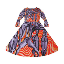 Load image into Gallery viewer, Women's Long Sleeve Dance Dress (AOP)
