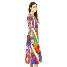 Load image into Gallery viewer, Women's Long Sleeve Dance Dress (AOP)