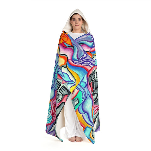 Hooded Sherpa Fleece Blanket