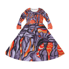 Load image into Gallery viewer, Women's Long Sleeve Dance Dress (AOP)
