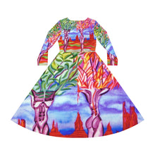 Load image into Gallery viewer, Women's Long Sleeve Dance Dress (AOP)