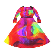 Load image into Gallery viewer, Women's Long Sleeve Dance Dress (AOP)