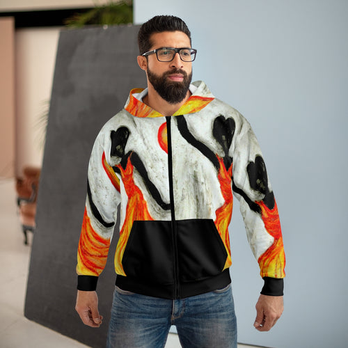 AOP Unisex Zip Hoodie