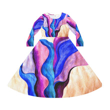 Load image into Gallery viewer, Women's Long Sleeve Dance Dress (AOP)