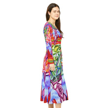 Load image into Gallery viewer, Women's Long Sleeve Dance Dress (AOP)