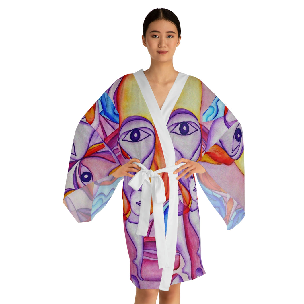 Long Sleeve Kimono Robe (AOP)
