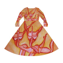 Load image into Gallery viewer, Women's Long Sleeve Dance Dress (AOP)