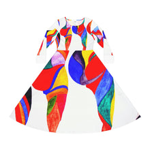 Load image into Gallery viewer, Women's Long Sleeve Dance Dress (AOP)