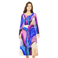 Load image into Gallery viewer, Women's Long Sleeve Dance Dress (AOP)