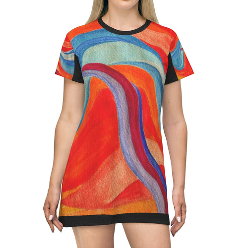 All Over Print T-Shirt Dress