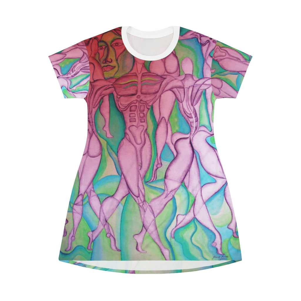 All Over Print T-Shirt Dress