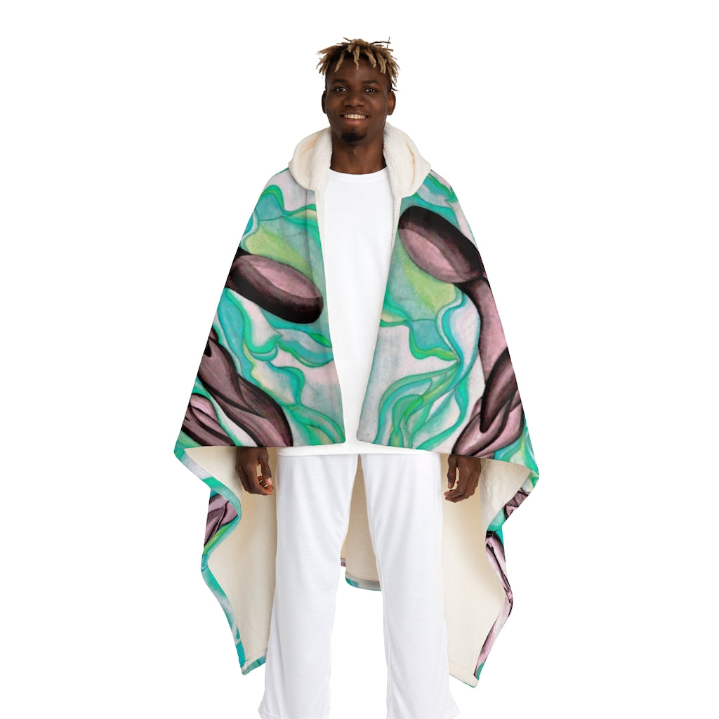 Hooded Sherpa Fleece Blanket