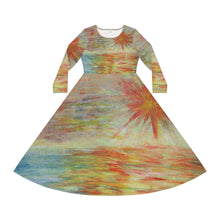 Load image into Gallery viewer, Women's Long Sleeve Dance Dress (AOP)