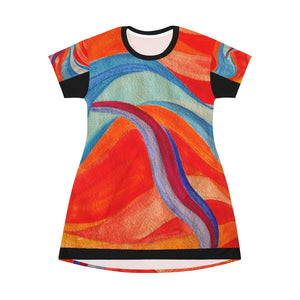 All Over Print T-Shirt Dress