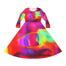 Load image into Gallery viewer, Women's Long Sleeve Dance Dress (AOP)