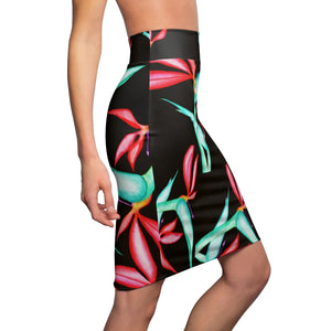 Birds of Paradise Pencil Skirt