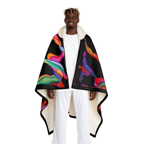 Hooded Sherpa Fleece Blanket