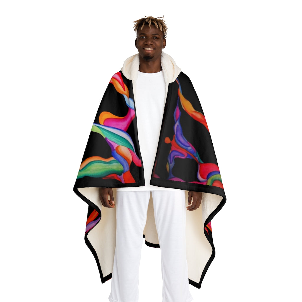 Hooded Sherpa Fleece Blanket